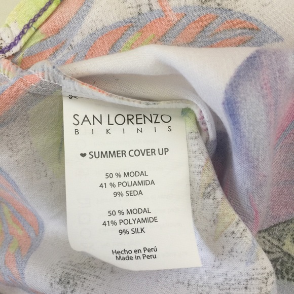 San Lorenzo Bikinis NWT Crop Top Lace Up Back Sz M - Picture 6 of 8